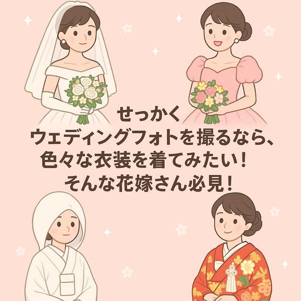 せっかくウェディングフォトを撮るなら、色々な衣装を着てみたい！」そんな花嫁さん👰必見！