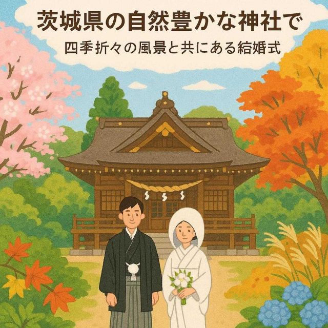 茨城県の自然豊かな神社で。四季折々の風景と共にある結婚式