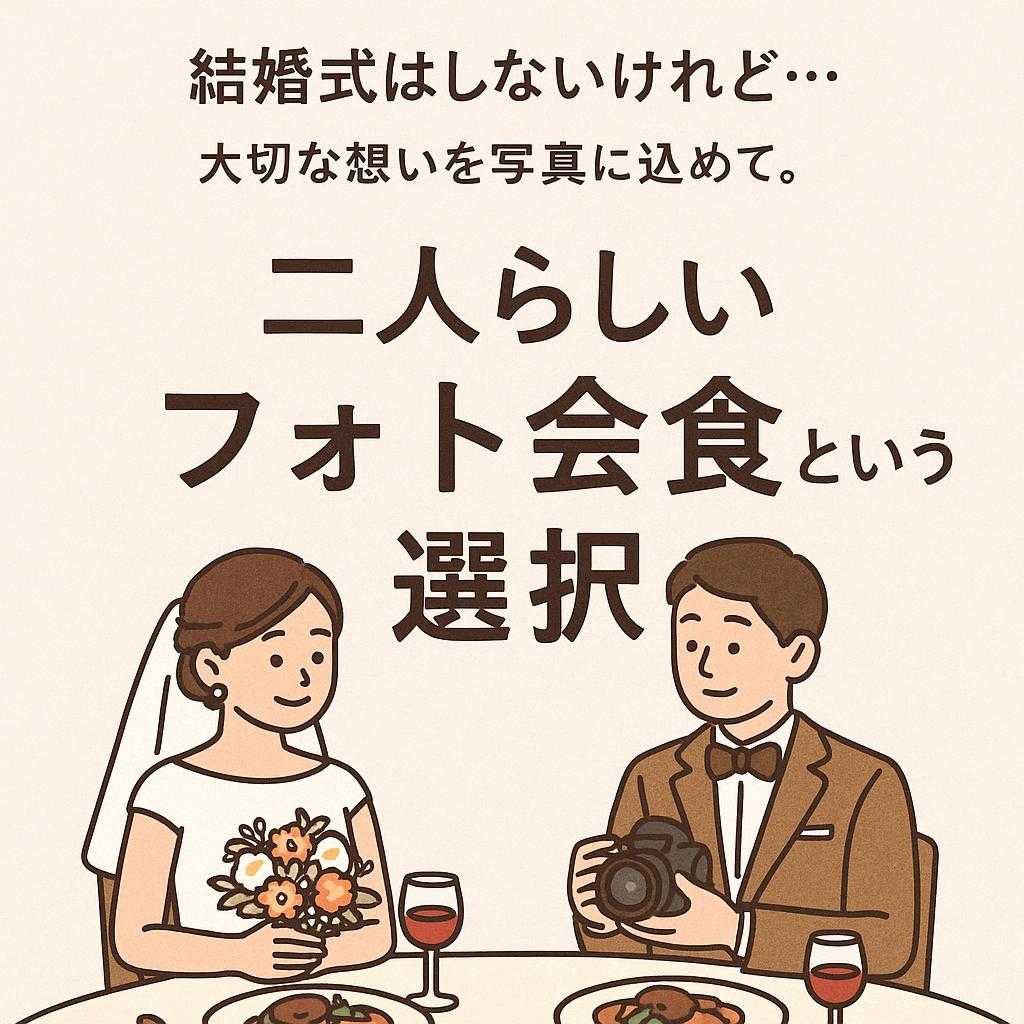 「結婚式はしないけれど…大切な想いを写真に込めて。二人らしいフォト会食という選択」