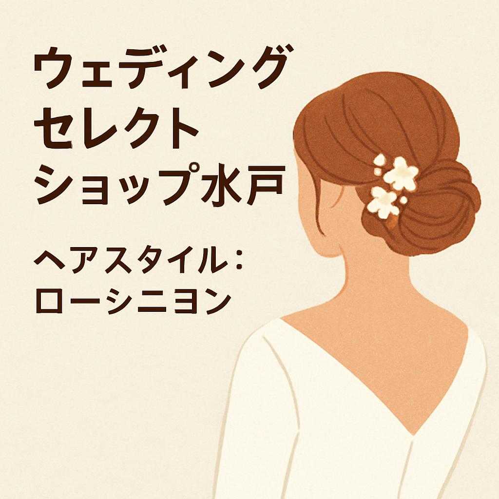 ウェディングセレクトショップ水戸 ヘアスタイル: ローシニヨン