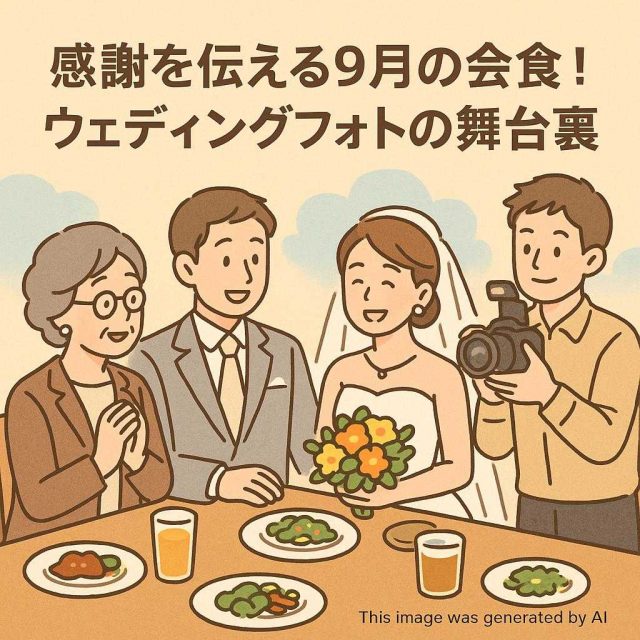 感謝を伝える9月の会食! ウェディングフォトの舞台裏