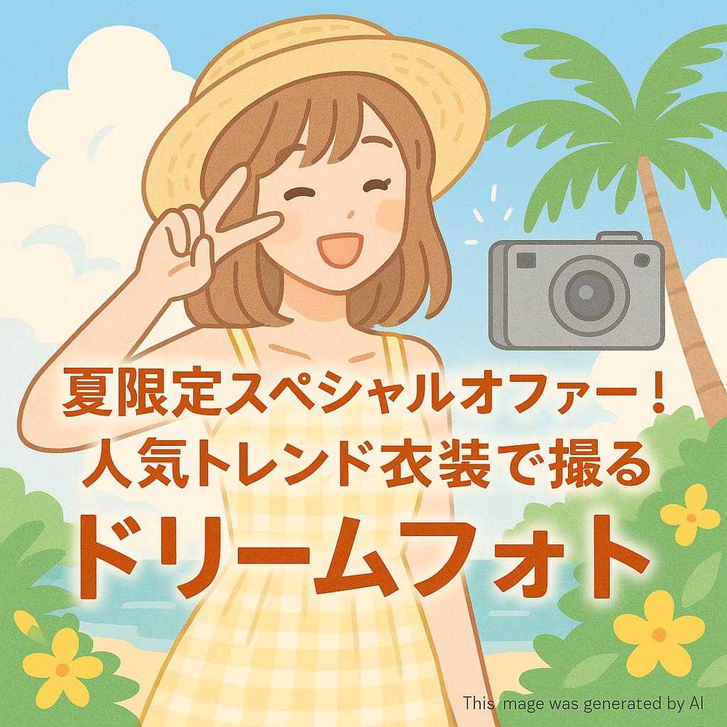 夏限定スペシャルオファー！人気トレンド衣装で撮るドリームフォト