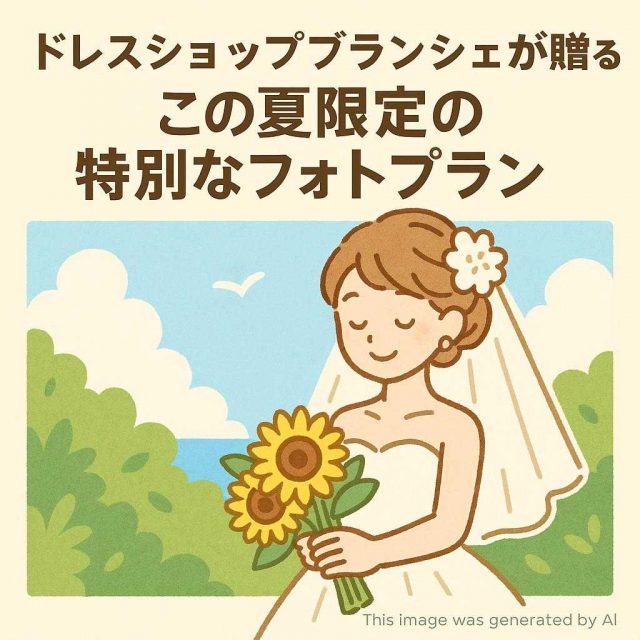 ドレスショップブランシェが贈る、この夏限定の特別なフォトプラン