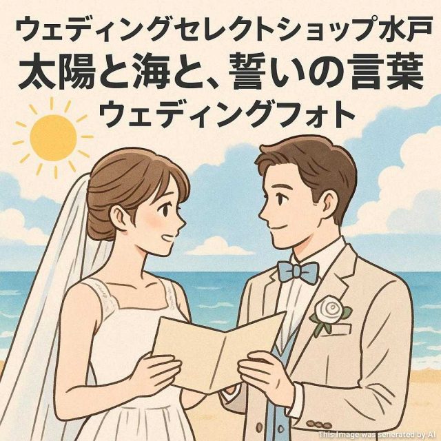 ウェディングセレクトショップ水戸  太陽と海と、誓いの言葉 ウェディングフォト