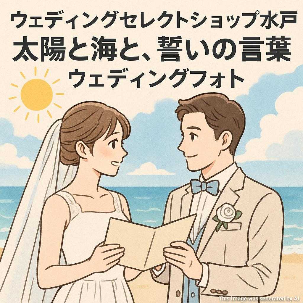 ウェディングセレクトショップ水戸  太陽と海と、誓いの言葉 ウェディングフォト
