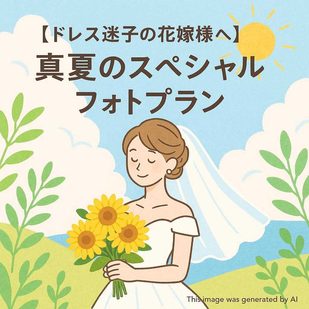 【ドレス迷子の花嫁様へ】真夏のスペシャルフォトプラン