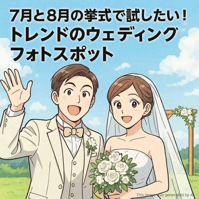 7月と8月の挙式で試したい！トレンドのウェディングフォトスポット