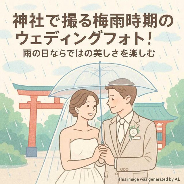 神社で撮る梅雨時期のウェディングフォト！雨の日ならではの美しさを楽しむ