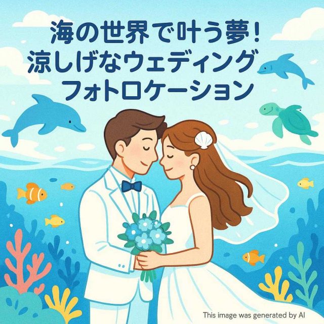 海の世界で叶う夢！涼しげなウェディングフォトロケーション