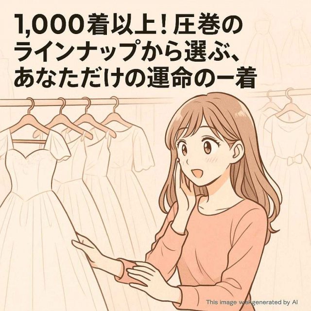 【1,000着以上！】圧巻のラインナップから選ぶ、あなただけの運命の一着