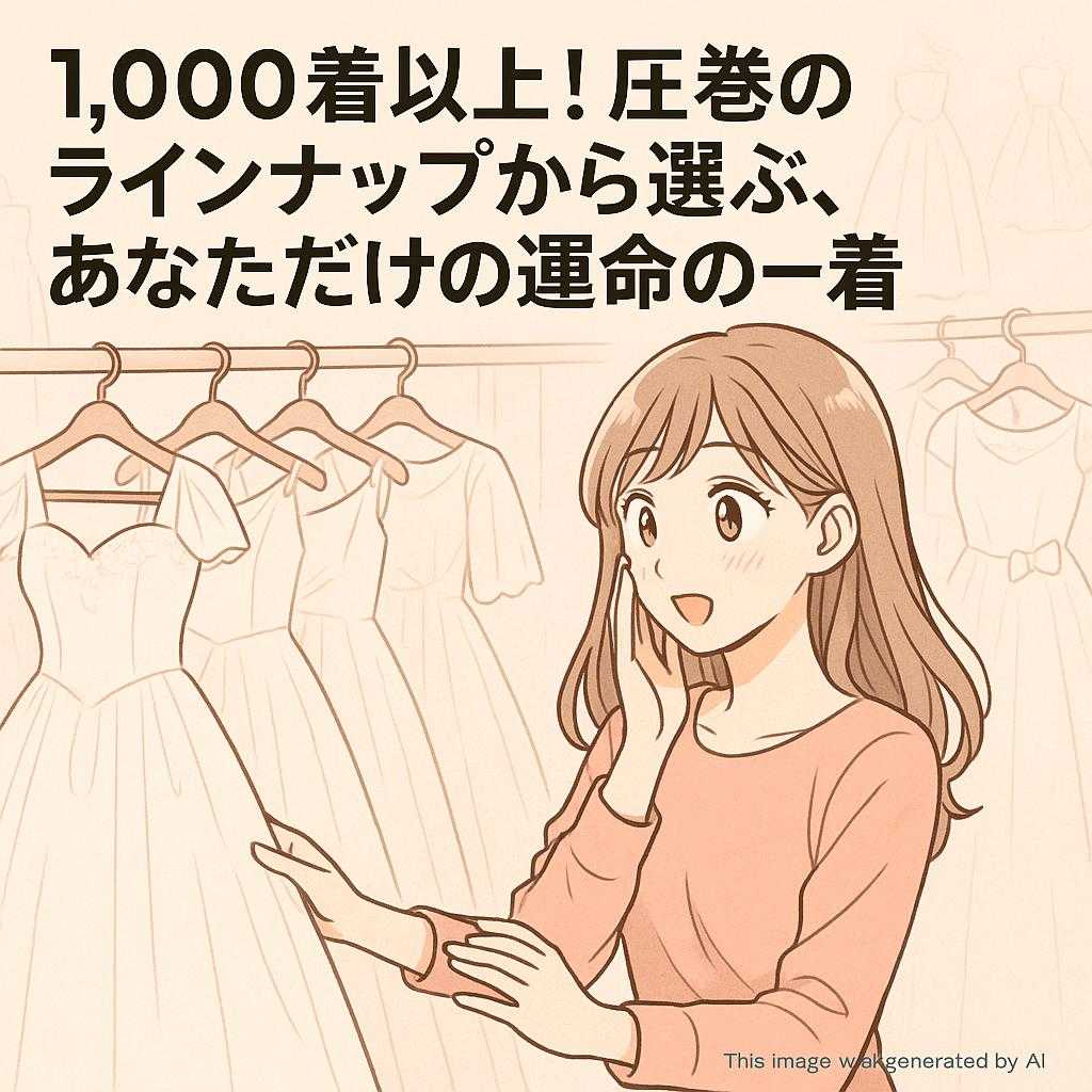 【1,000着以上！】圧巻のラインナップから選ぶ、あなただけの運命の一着