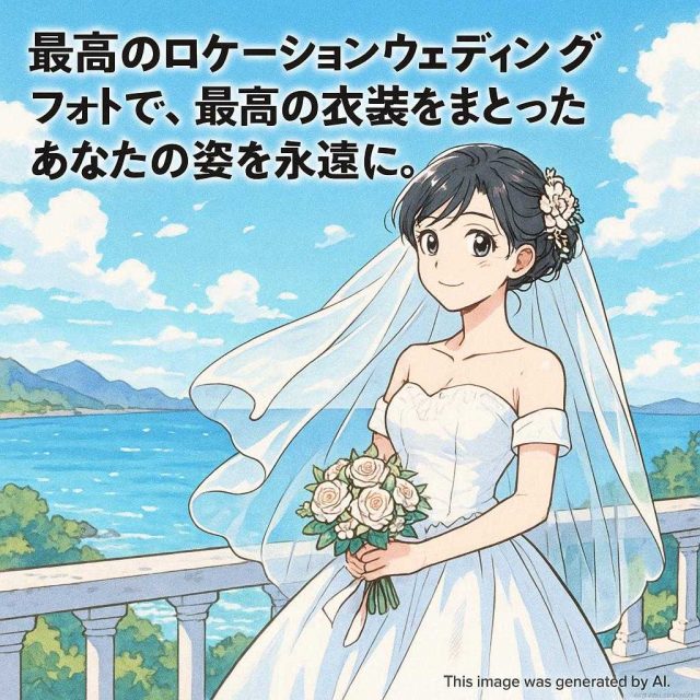 「最高のロケーションウェディングフォトで、最高の衣装をまとったあなたの姿を永遠に。」