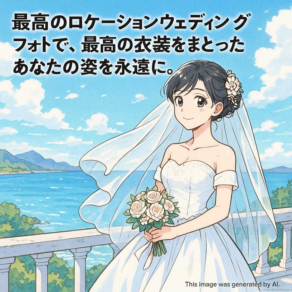 「最高のロケーションウェディングフォトで、最高の衣装をまとったあなたの姿を永遠に。」
