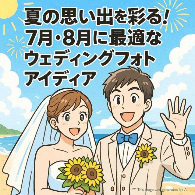 夏の思い出を彩る！7月・8月に最適なウェディングフォトアイディア