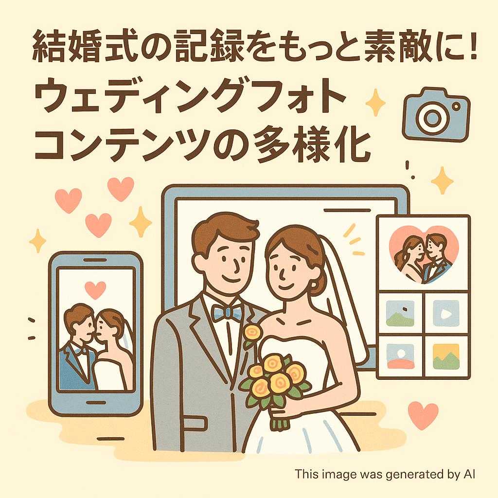 結婚式の記録をもっと素敵に! ウェディングフォトコンテンツの多様化