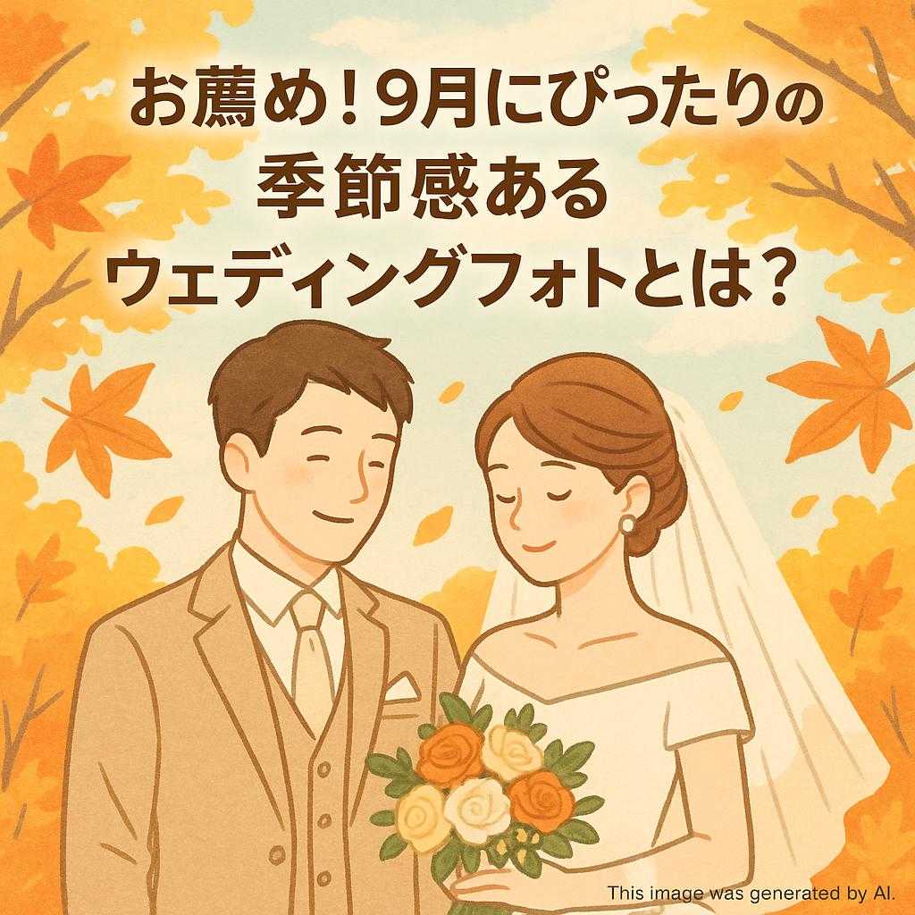 お薦め！9月にぴったりの季節感あるウェディングフォトとは？