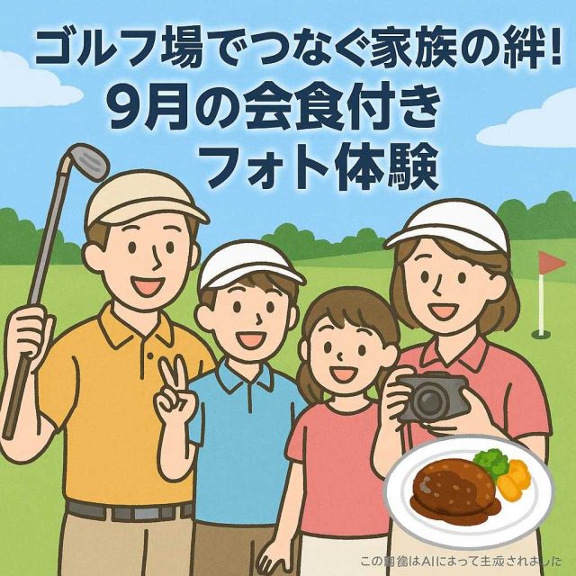 ゴルフ場でつなぐ家族の絆！９月の会食付きフォト体験