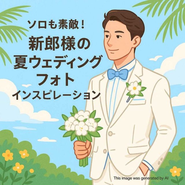 ソロも素敵！新郎様の夏ウェディングフォトインスピレーション