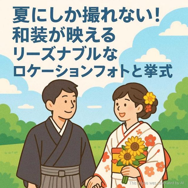 夏にしか撮れない！和装が映えるリーズナブルなロケーションフォトと挙式