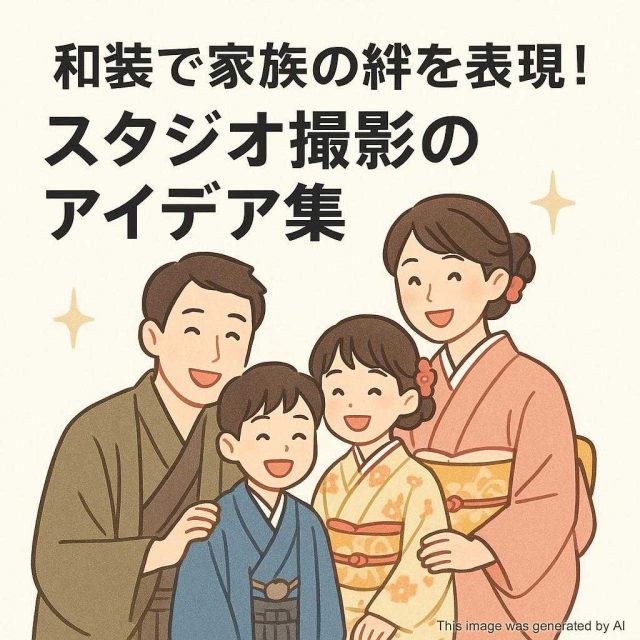 和装で家族の絆を表現！スタジオ撮影のアイデア集