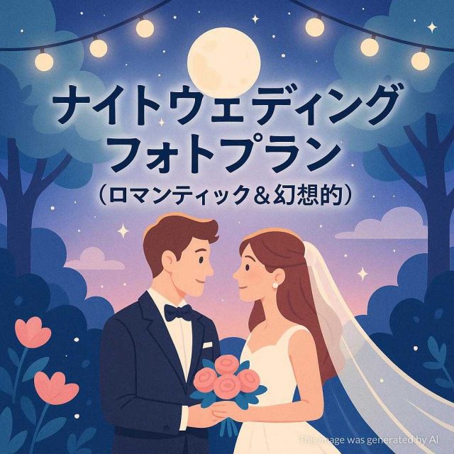 ナイトウェディングフォトプラン (ロマンティック＆幻想的)