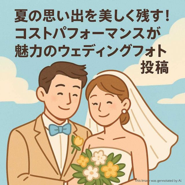 夏の思い出を美しく残す！コストパフォーマンスが魅力のウェディングフォト	投稿