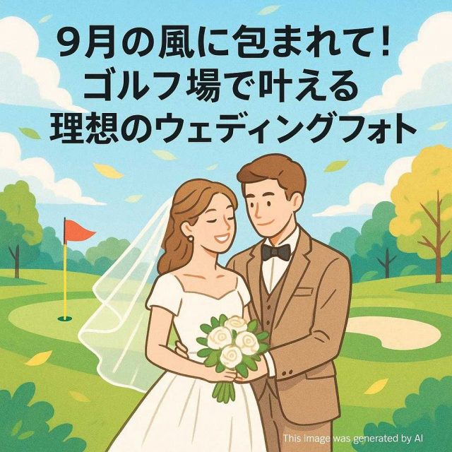 ９月の風に包まれて！ゴルフ場で叶える理想のウェディングフォト