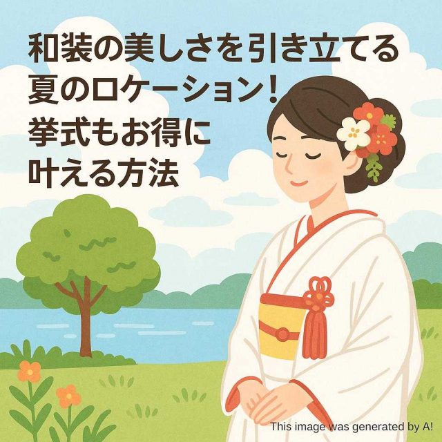 和装の美しさを引き立てる夏のロケーション！挙式もお得に叶える方法