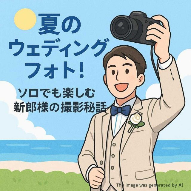 夏のウェディングフォト！ソロでも楽しむ新郎様の撮影秘話
