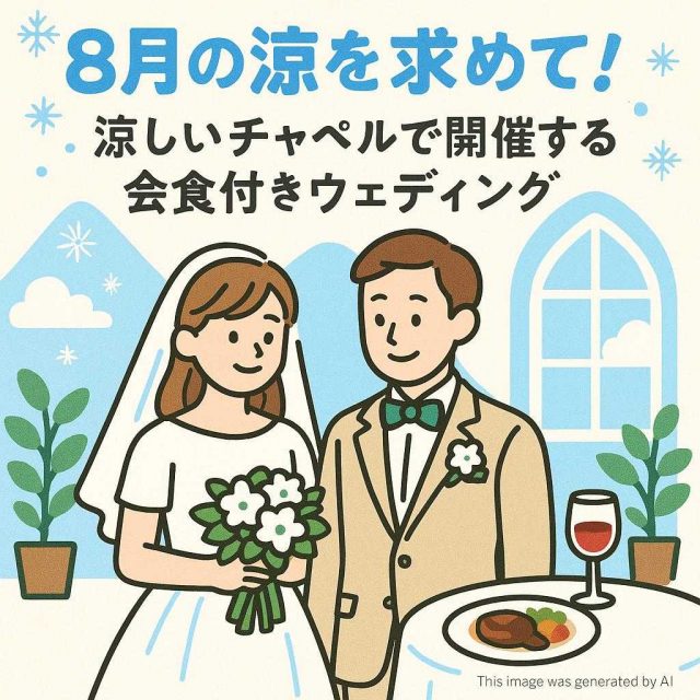 8月の涼を求めて！涼しいチャペルで開催する会食付きウェディング
