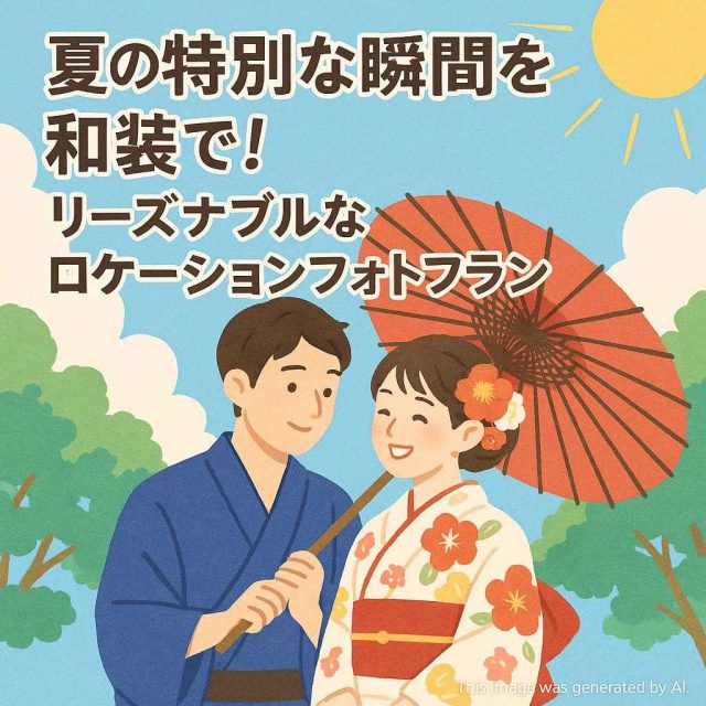 夏の特別な瞬間を和装で！リーズナブルなロケーションフォトプラン