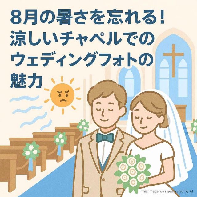 8月の暑さを忘れる！涼しいチャペルでのウェディングフォトの魅力