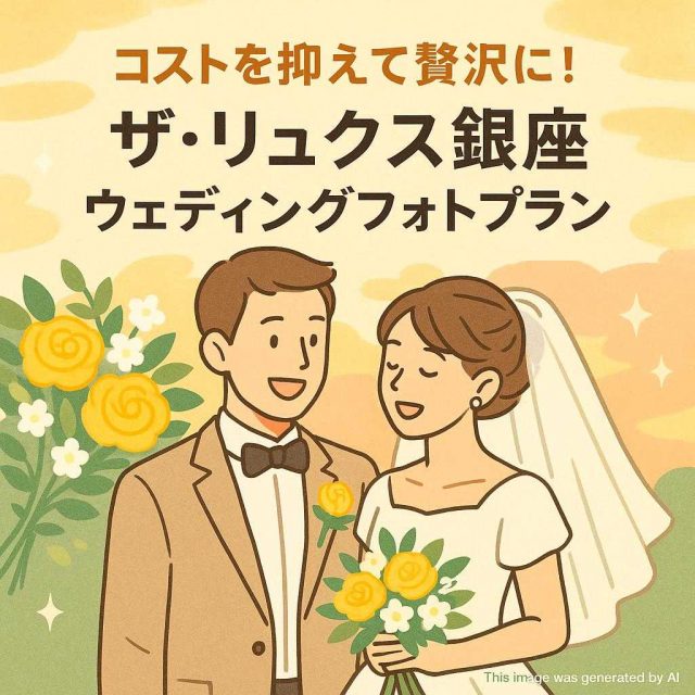 コストを抑えて贅沢に！ザ・リュクス銀座のウェディングフォトプラン