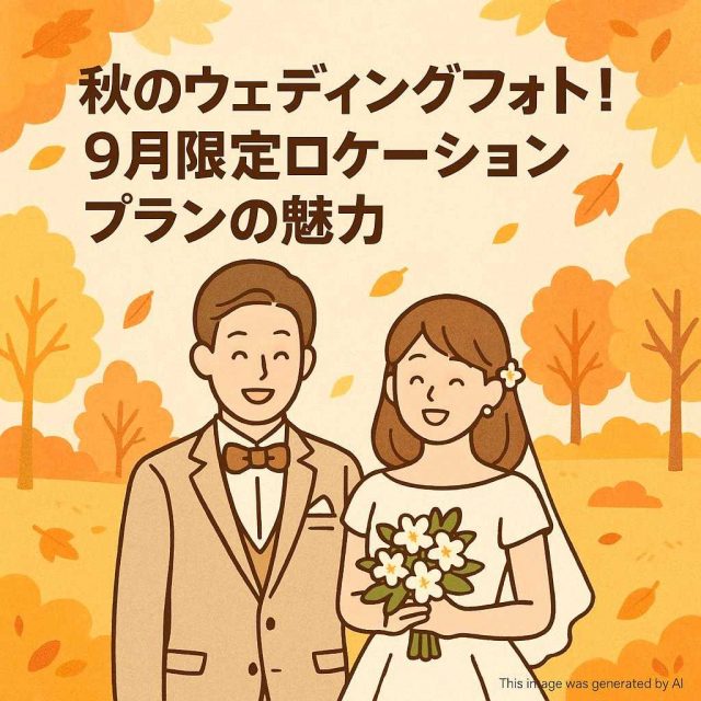 秋のウェディングフォト！9月限定ロケーションプランの魅力