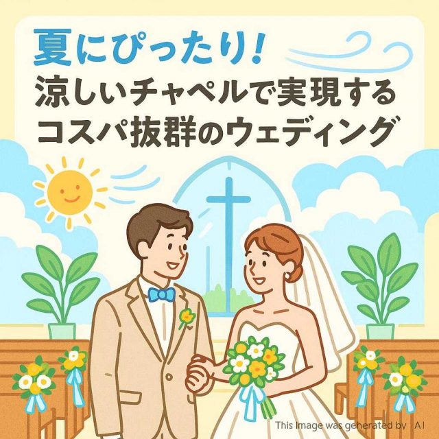 夏にぴったり！涼しいチャペルで実現するコスパ抜群のウェディング