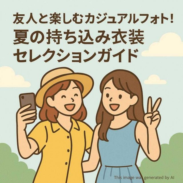 友人と楽しむカジュアルフォト！夏の持ち込み衣裳セレクションガイド