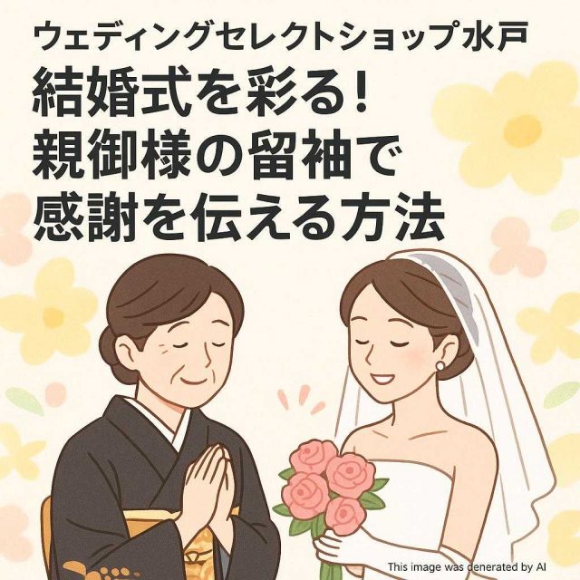 ウェディングセレクトショップ水戸結婚式を彩る！親御様の留袖で感謝を伝える方法