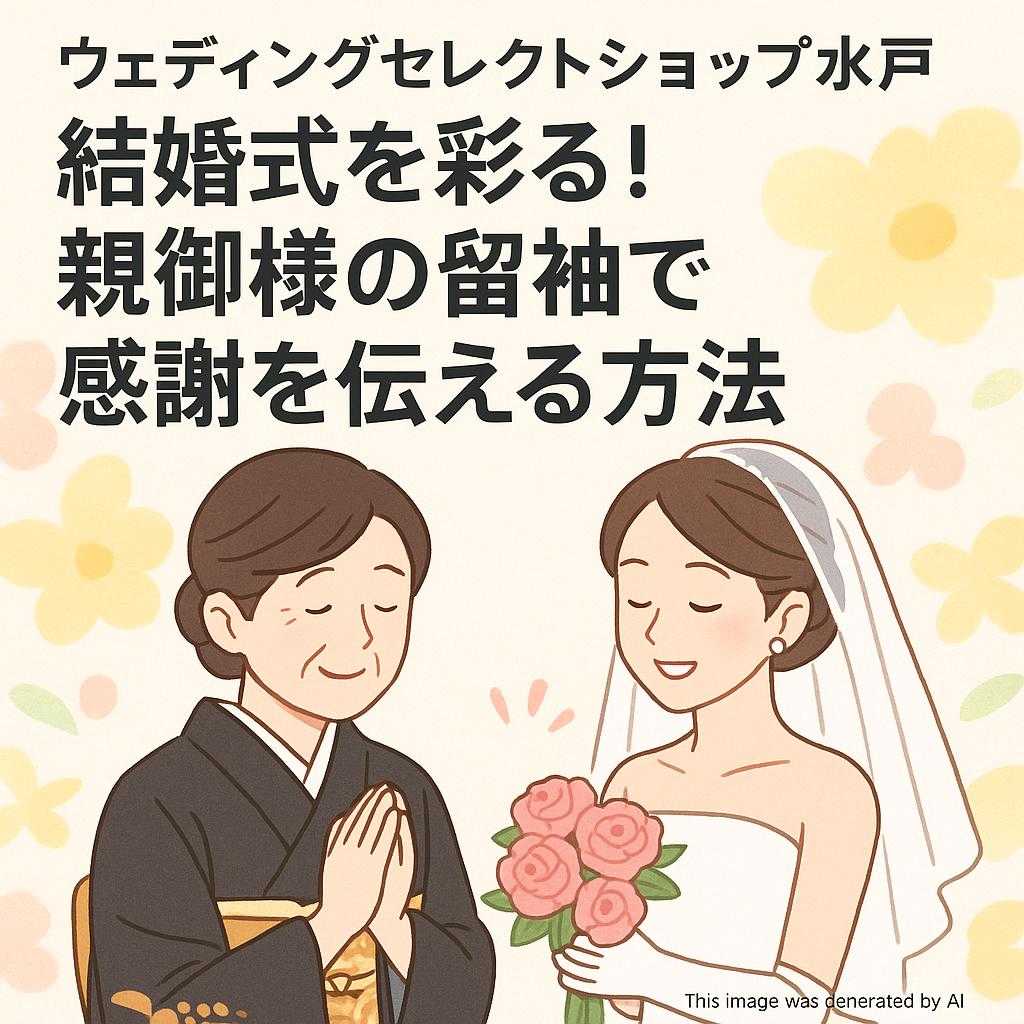 ウェディングセレクトショップ水戸結婚式を彩る！親御様の留袖で感謝を伝える方法