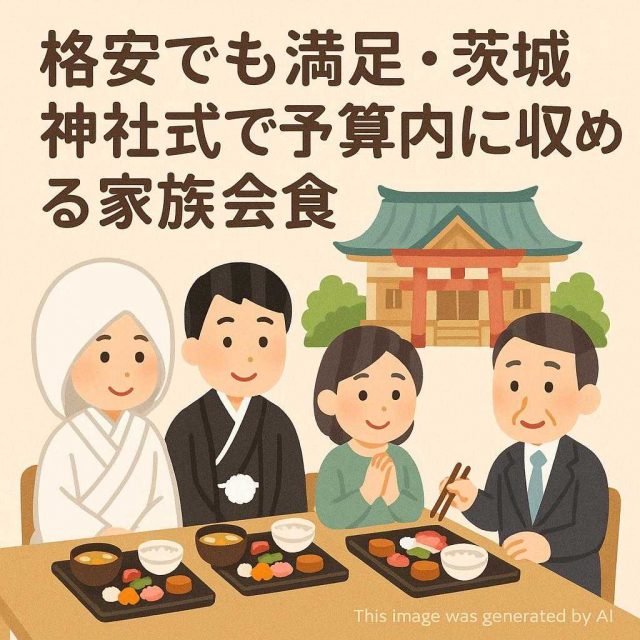 格安でも満足・茨城神社式で予算内に収める家族会食