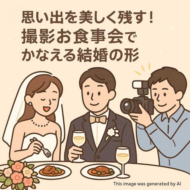 思い出を美しく残す！撮影お食事会でかなえる結婚の形