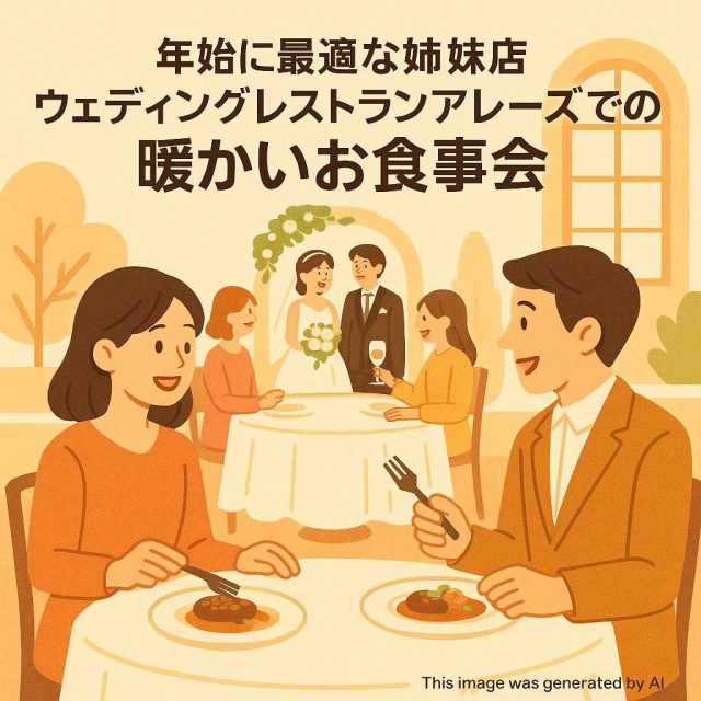 年始に最適な姉妹店 ウェディングレストランアレーズでの暖かいお食事会