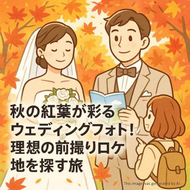 秋の紅葉が彩るウェディングフォト！理想の前撮りロケ地を探す旅