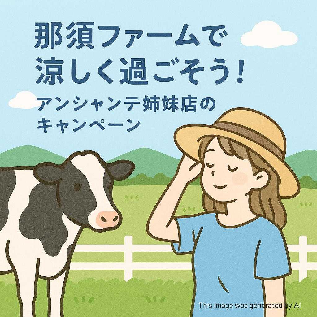 那須ファームで涼しく過ごそう！アンシャンテ姉妹店のキャンペーン