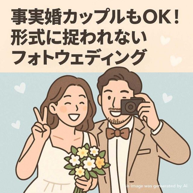 事実婚カップルもOK！形式に捉われないフォトウェディング
