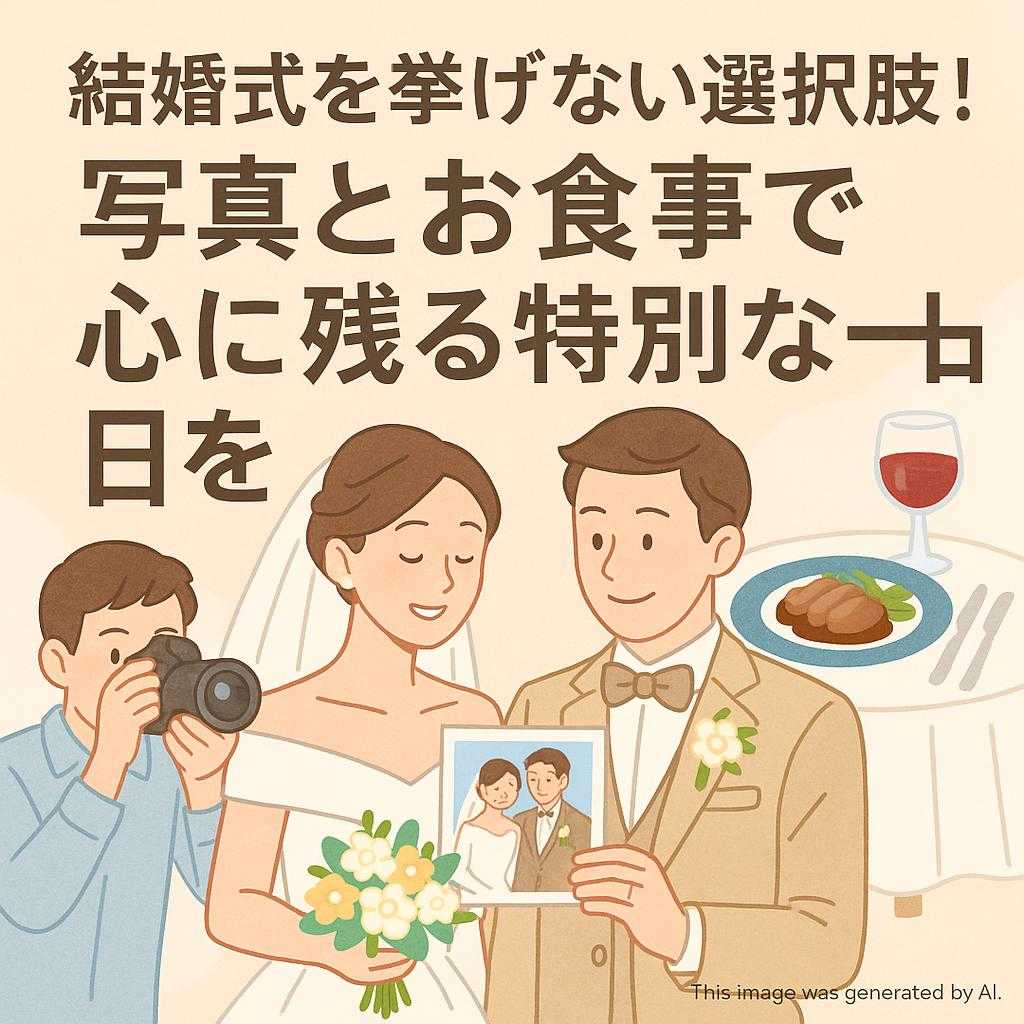 結婚式を挙げない選択肢！写真とお食事で心に残る特別な一日を