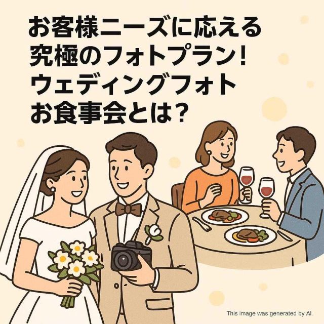 お客様ニーズに応える究極のフォトプラン！ウェディングフォトお食事会とは？