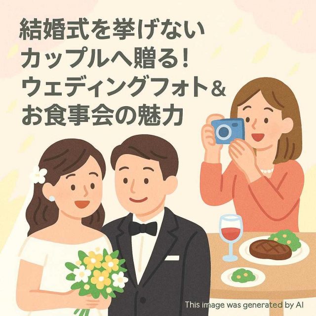 結婚式を挙げないカップルへ贈る！ウェディングフォトお食事会の魅力