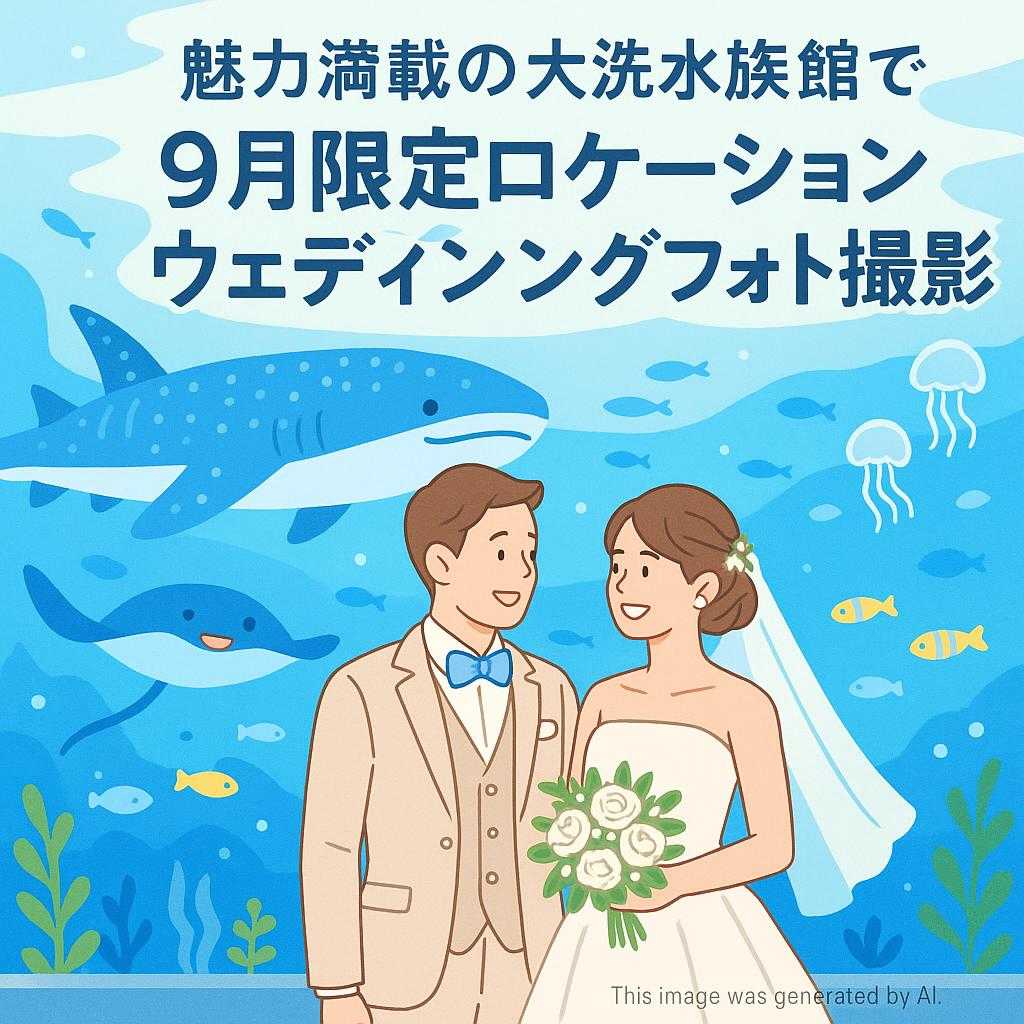 魅力満載の大洗水族館で9月限定ロケーションウェディングフォト撮影