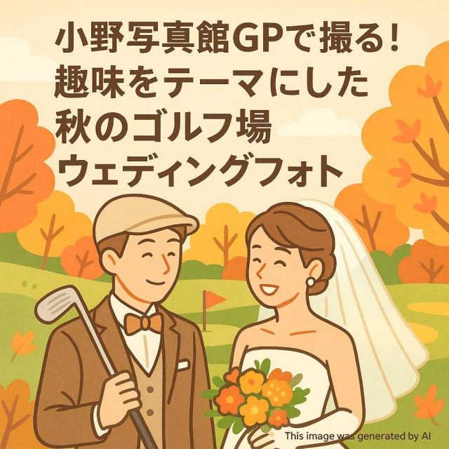 小野写真館GPで撮る！趣味をテーマにした秋のゴルフ場ウェディングフォト