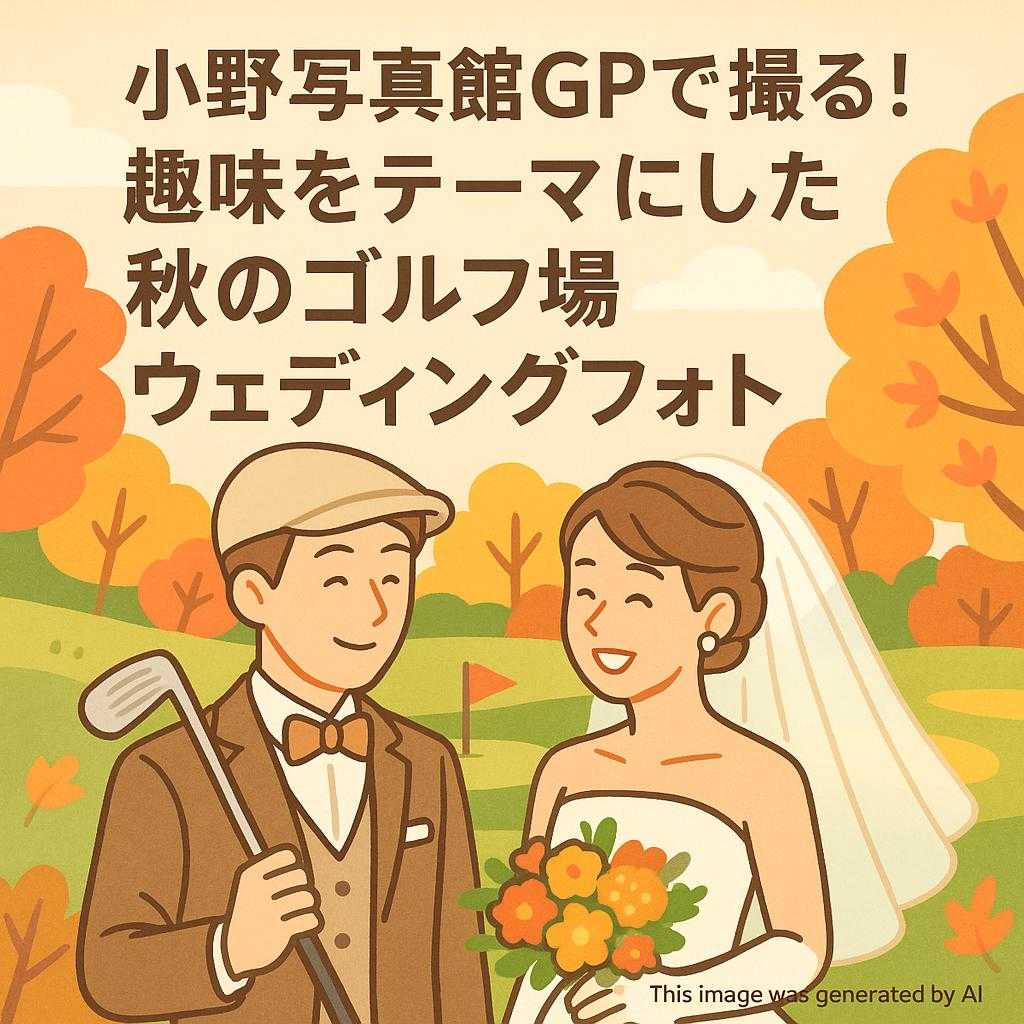 小野写真館GPで撮る！趣味をテーマにした秋のゴルフ場ウェディングフォト